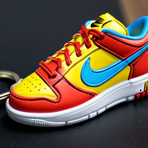 Home 19 **Close-up of a vibrant, high-quality NiKE keychain featuring a popular in-game character. Focus on the detail and craftsmanship, highlighting its appeal to collectors.**