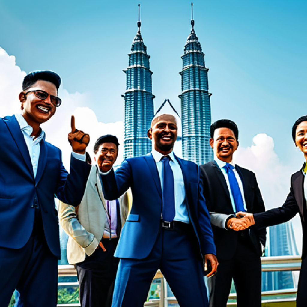 **

"A vibrant, colorful scene of a group of diverse, fully clothed Nikke characters, in professional and modest attire, celebrating a victory against a robotic enemy. The background is a futuristic Kuala Lumpur skyline with Petronas Twin Towers visible. Include energy effects and dynamic action poses, perfect anatomy, natural proportions, well-formed hands, proper finger count, safe for work, appropriate content, family-friendly, high-quality digital art, professional illustration."

**