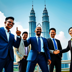 **

"A vibrant, colorful scene of a group of diverse, fully clothed Nikke characters, in professional and modest attire, celebrating a victory against a robotic enemy. The background is a futuristic Kuala Lumpur skyline with Petronas Twin Towers visible. Include energy effects and dynamic action poses, perfect anatomy, natural proportions, well-formed hands, proper finger count, safe for work, appropriate content, family-friendly, high-quality digital art, professional illustration."

**