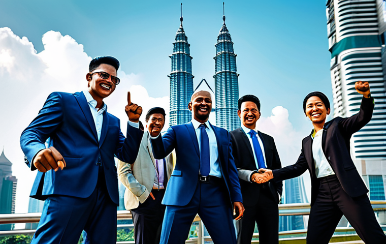 **

"A vibrant, colorful scene of a group of diverse, fully clothed Nikke characters, in professional and modest attire, celebrating a victory against a robotic enemy. The background is a futuristic Kuala Lumpur skyline with Petronas Twin Towers visible. Include energy effects and dynamic action poses, perfect anatomy, natural proportions, well-formed hands, proper finger count, safe for work, appropriate content, family-friendly, high-quality digital art, professional illustration."

**