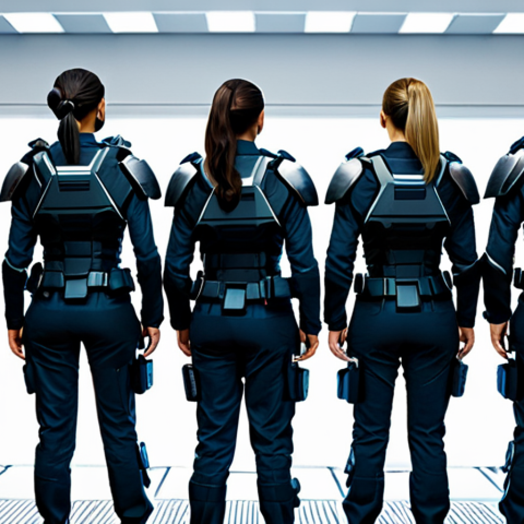 Strategic Squad Formation**

*   **Prompt:** A team of diverse female warriors, fully clothed in futuristic tactical gear, standing back-to-back in a high-tech command center. Focus on teamwork and readiness. Emphasize the leader giving instructions. Appropriate attire, professional, safe for work, perfect anatomy, correct proportions, well-formed hands, natural body proportions, high quality, professional illustration.

**