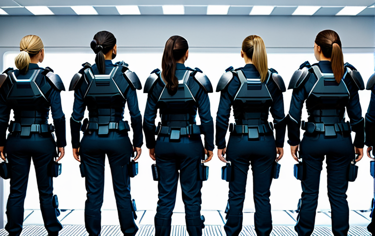 Strategic Squad Formation**

*   **Prompt:** A team of diverse female warriors, fully clothed in futuristic tactical gear, standing back-to-back in a high-tech command center. Focus on teamwork and readiness. Emphasize the leader giving instructions. Appropriate attire, professional, safe for work, perfect anatomy, correct proportions, well-formed hands, natural body proportions, high quality, professional illustration.

**