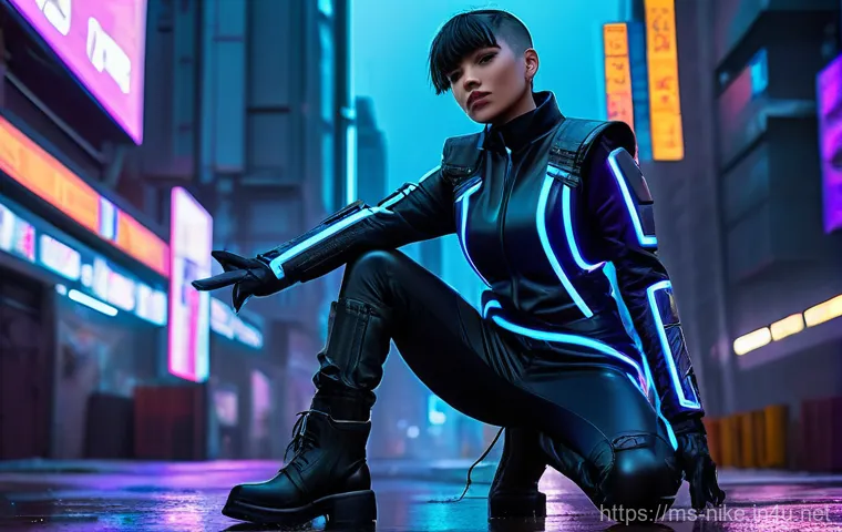 승리의여신 니케 캐릭터 외형 변경 - Prompt 1: Futuristic Techwear Vanguard** 승리의여신 니케 캐릭터 외형 변경 - Prompt 1: Futuristic Techwear Vanguard**