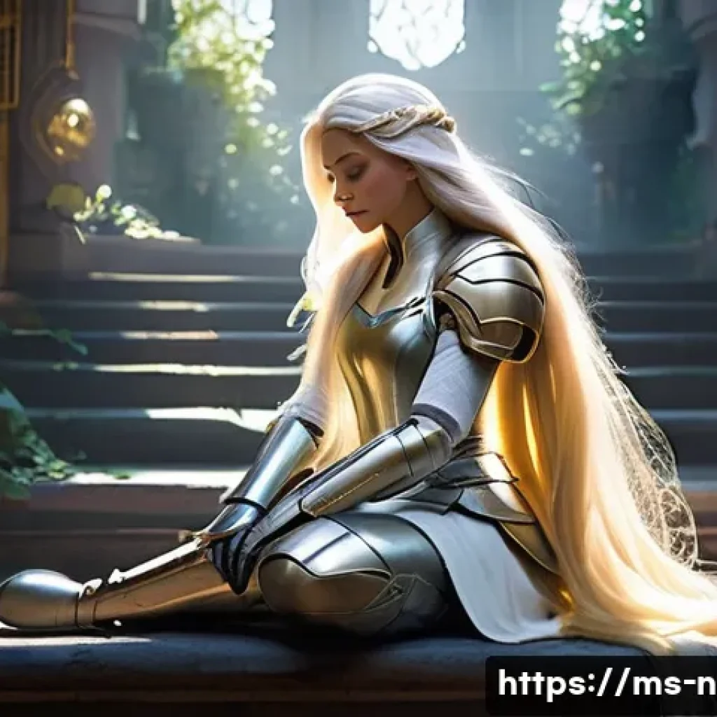 승리의여신 니케 힐러 클래스 가이드 - **Prompt:** A serene full-body shot of Rapunzel from Nikke, with her extraordinarily long, flowing w...