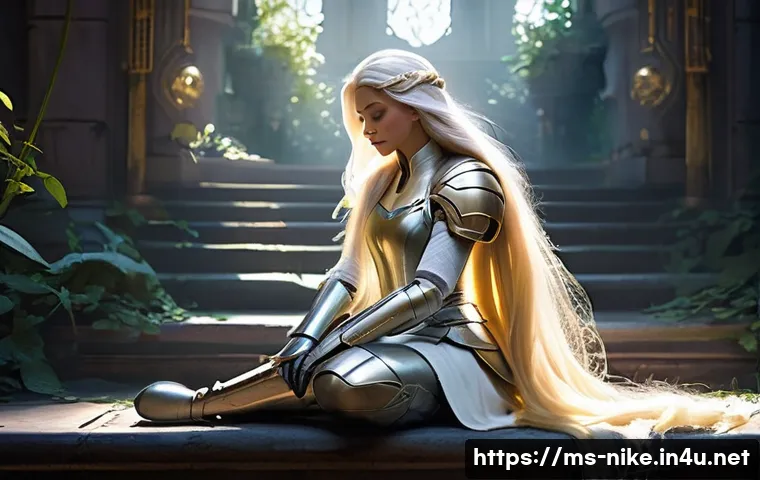승리의여신 니케 힐러 클래스 가이드 - **Prompt:** A serene full-body shot of Rapunzel from Nikke, with her extraordinarily long, flowing w...