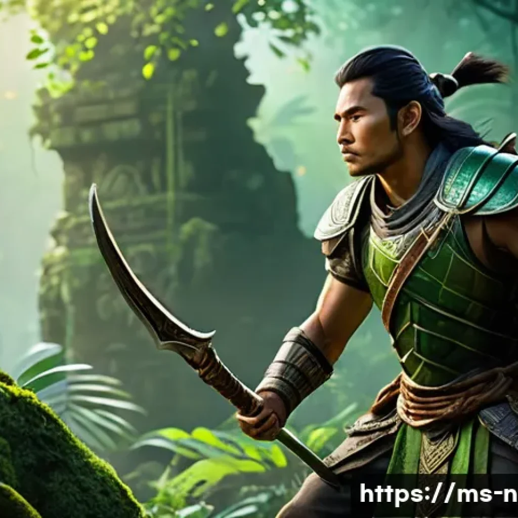 승리의여신 니케 전투 메카닉 분석 - A dynamic battle scene featuring a diverse team of fantasy characters in a lush jungle battlefield t...