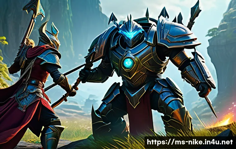 승리의여신 니케 초보자 전용 포럼 - A dynamic fantasy game team formation scene featuring a diverse group of characters: a heavily armor...