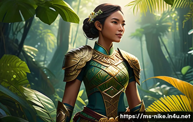 승리의여신 니케 운영진과의 인터뷰 - A vibrant and dynamic game character design inspired by Malaysian culture, featuring a young female ...