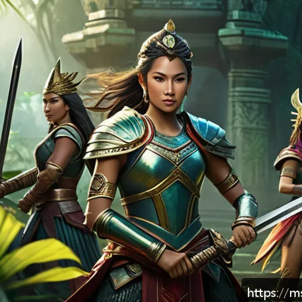 승리의여신 니케 신규 유저 추천 팁 - A dynamic fantasy battle scene featuring a diverse team of characters from Victory Goddess Nike: an ...
