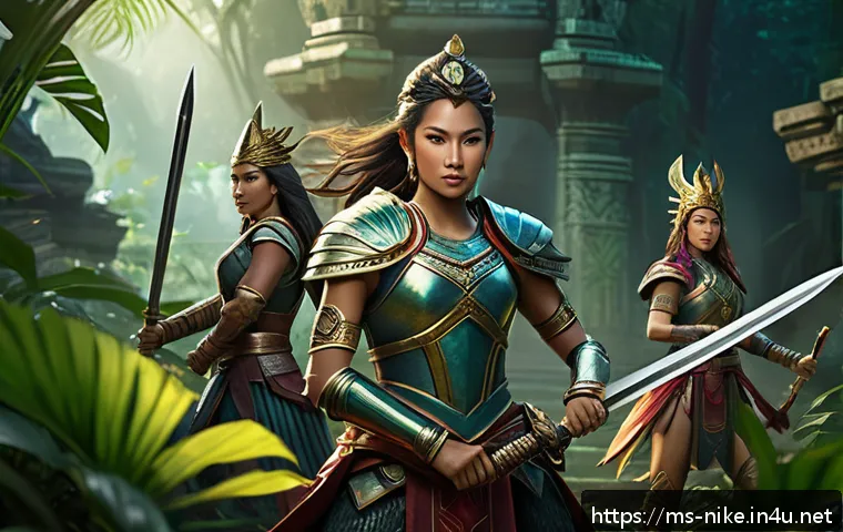 승리의여신 니케 신규 유저 추천 팁 - A dynamic fantasy battle scene featuring a diverse team of characters from Victory Goddess Nike: an ...