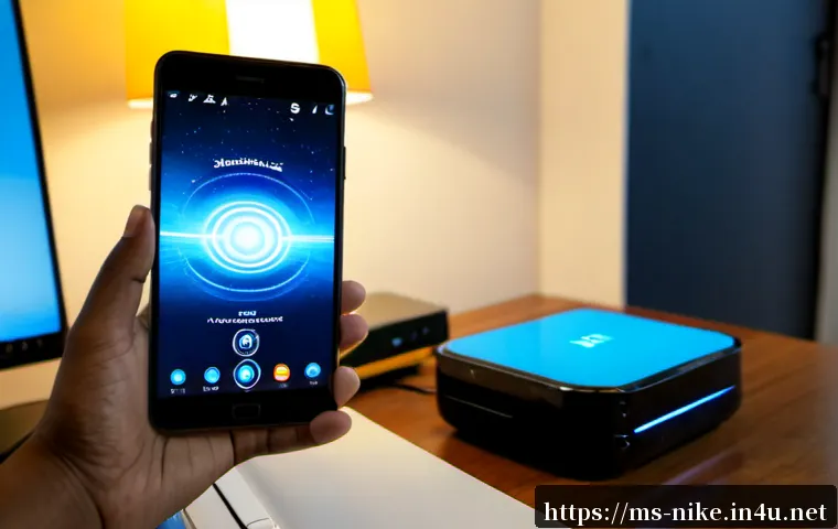 Home 17 승리의여신 니케 로딩 속도 향상 방법 - Photorealistic Malaysian mobile gamer at a clean home desk, holding a smartphone with a generic futu...