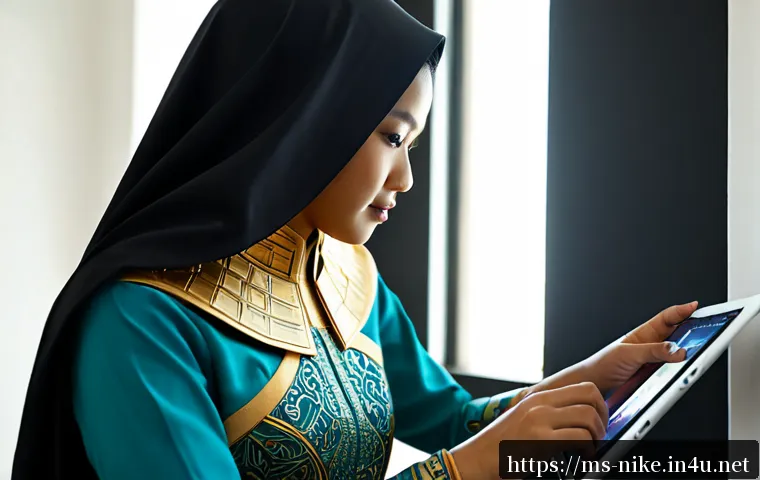 Home 17 승리의여신 니케 특별 스킨 제작기 - Photorealistic Malaysian game costume designer in a modern Kuala Lumpur creative studio, carefully s...